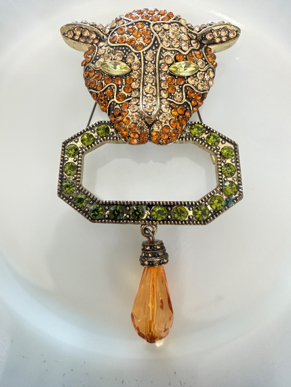 Heidi Daus Bling of The Jungle Tiger Drop Pin